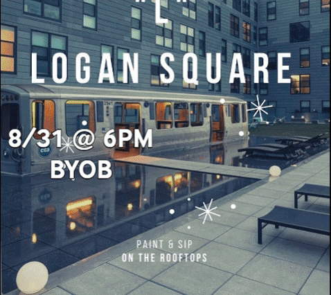 Paint/Sip Party @ "L" Logan Square on their AMAZING rooftop deck! BYOB!!!